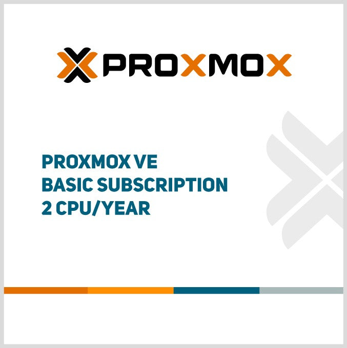 Proxmox VE Basic Subscription 2 CPUs/year