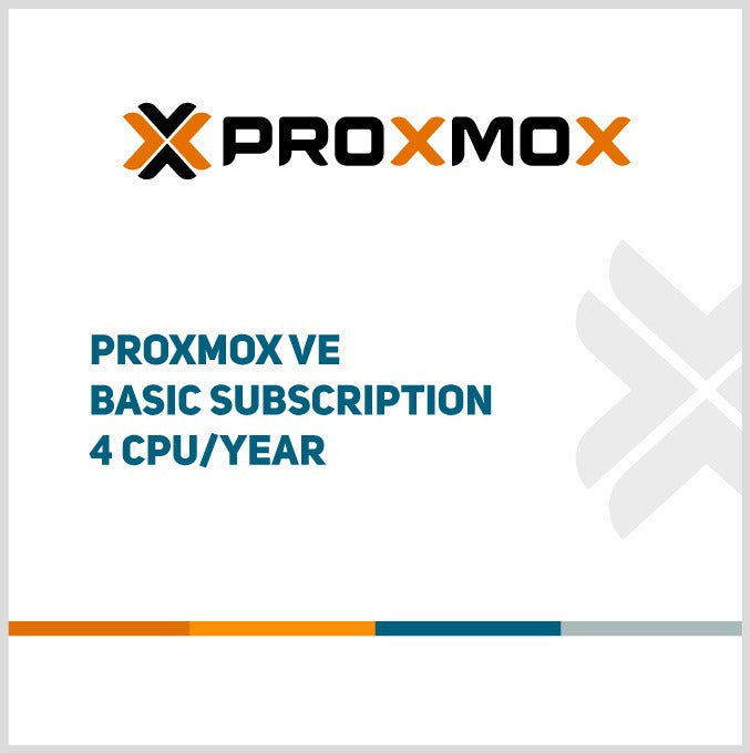 Proxmox VE Basic Subscription 4 CPUs/year