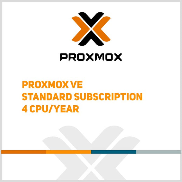 Proxmox VE Standard Subscription 4 CPUs/year